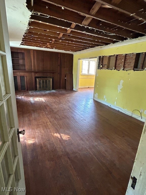 interior space featuring dark hardwood / wood-style flooring