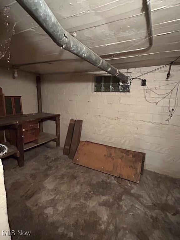 view of basement