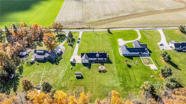 aerial view featuring a rural view