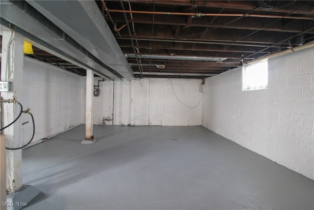 view of basement