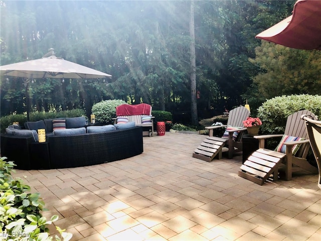 view of patio / terrace with outdoor lounge area