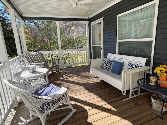 view of sunroom