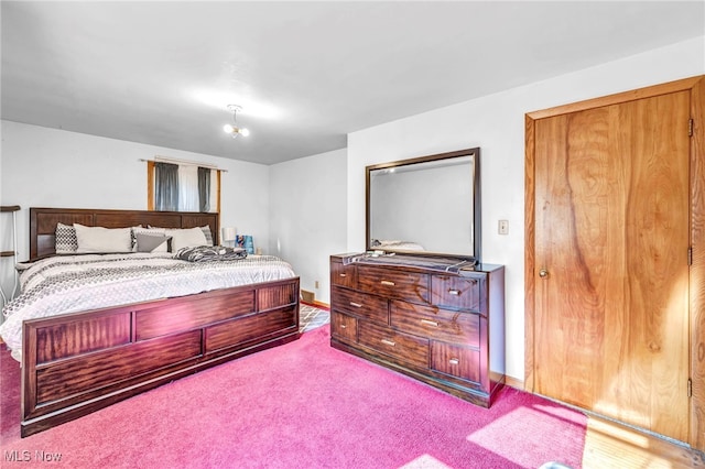 view of carpeted bedroom