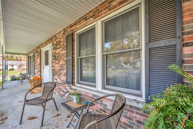 view of patio featuring covered porch