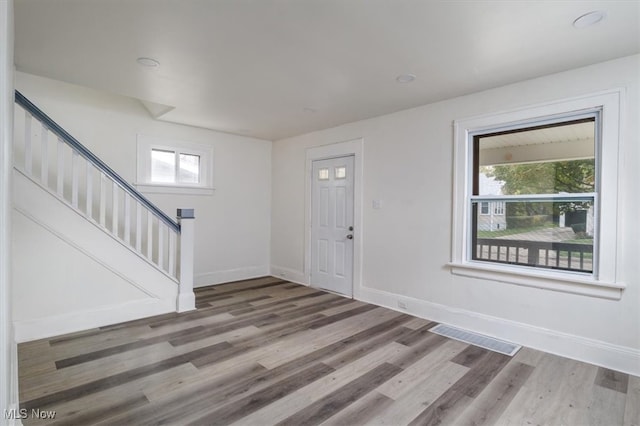 entryway featuring light hardwood / wood-style flooring