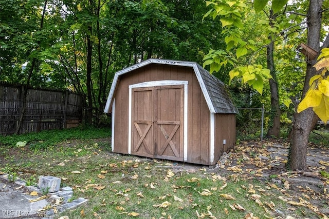 view of outdoor structure