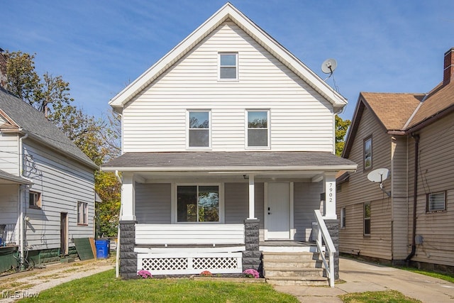 view of front facade with covered porch