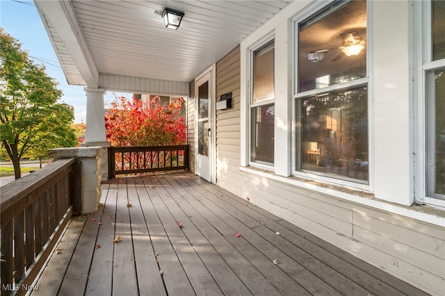 wooden deck with a porch