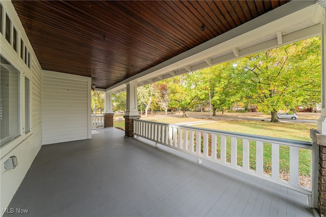 view of patio / terrace featuring covered porch