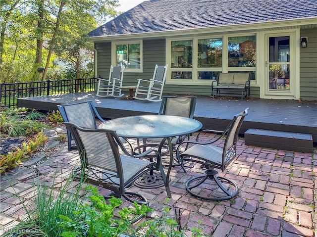 view of patio / terrace with a deck