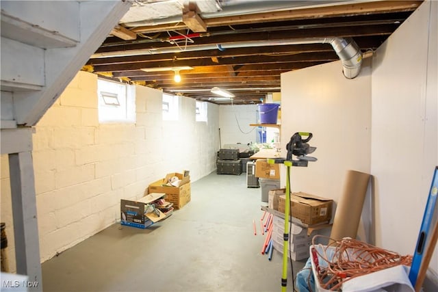 view of basement