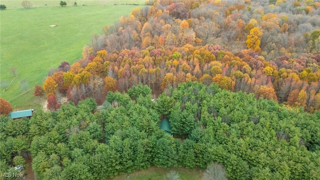 bird's eye view with a rural view