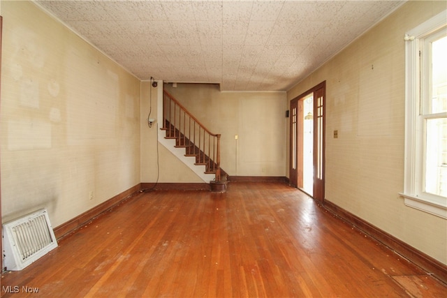 interior space with hardwood / wood-style flooring