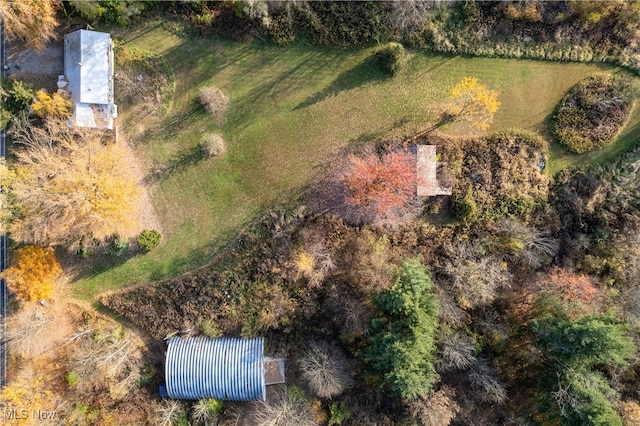 aerial view featuring a rural view