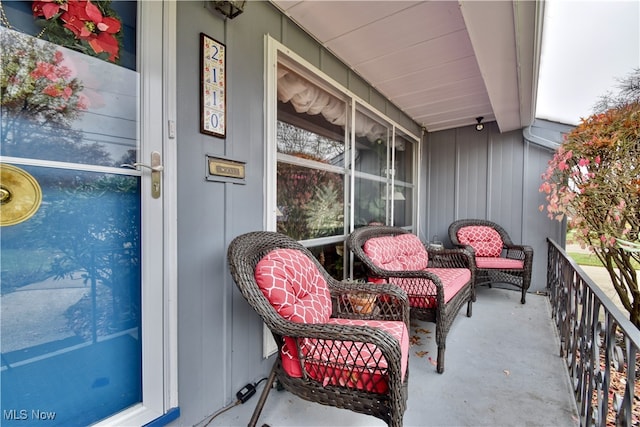 balcony with covered porch