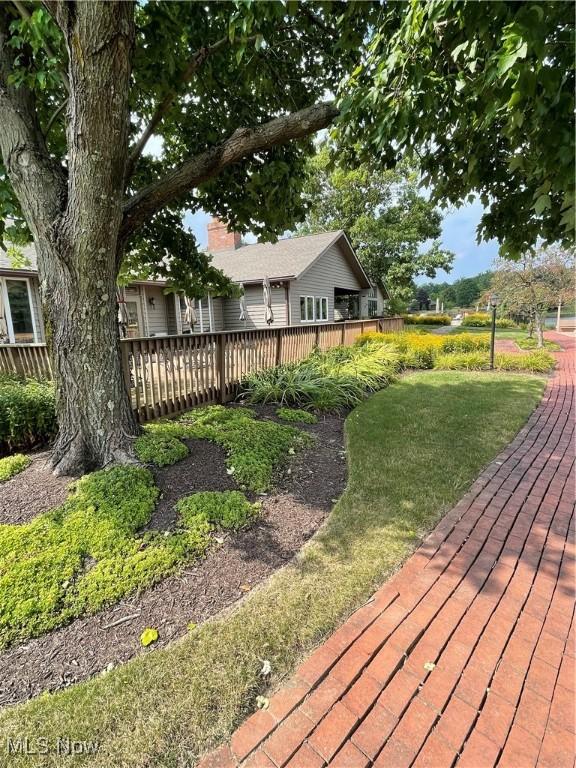 432 Chipping Ln, Chagrin Falls, OH 44023 - view of yard featuring a deck