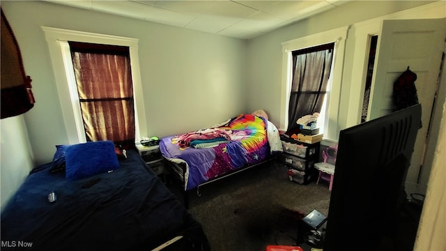 bedroom featuring carpet flooring