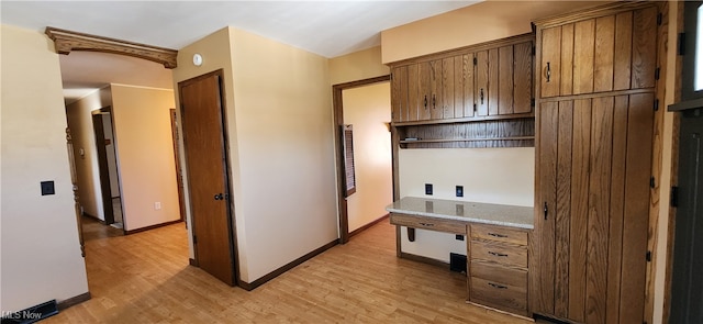 kitchen featuring light hardwood / wood-style flooring