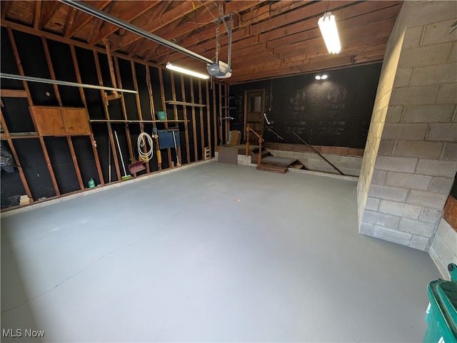 view of basement