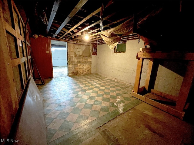 view of basement