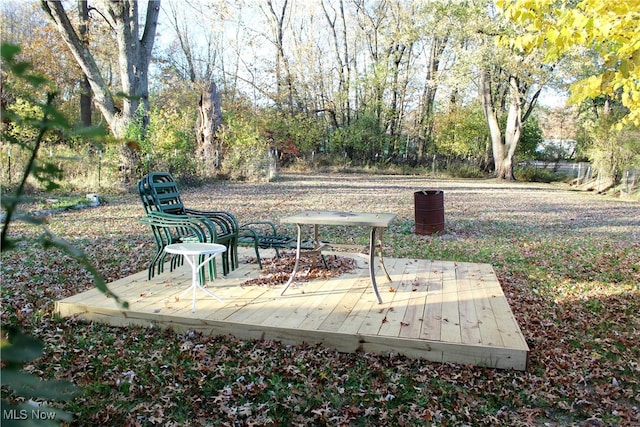 exterior space with a wooden deck