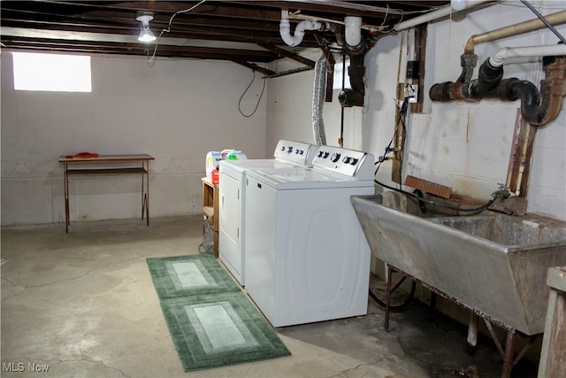 washroom featuring separate washer and dryer