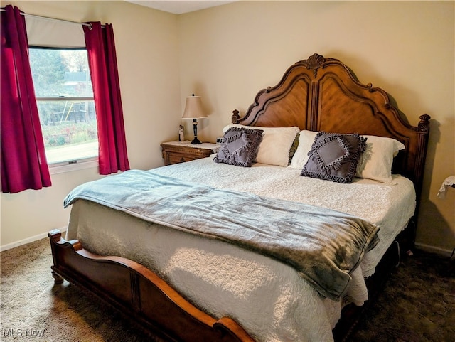 view of carpeted bedroom