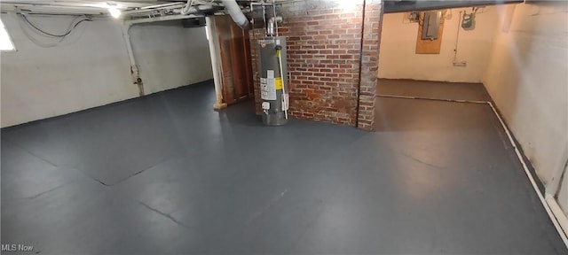 2322 Walnut Blvd, Ashtabula, OH 44004 - unfinished below grade area featuring gas water heater and electric panel