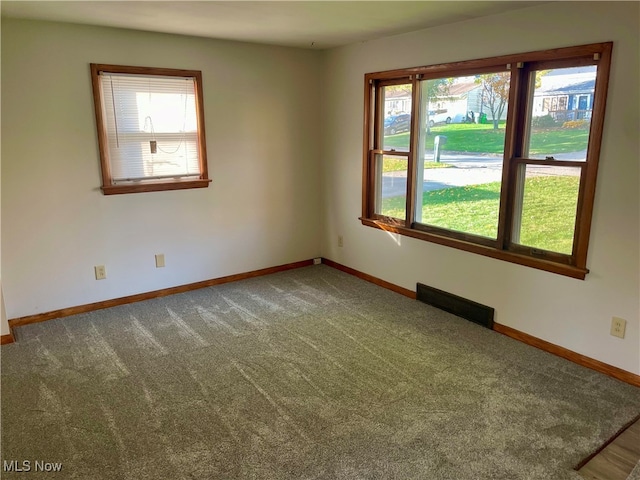 view of carpeted empty room