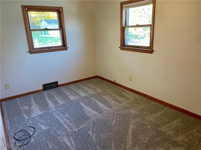 view of carpeted empty room