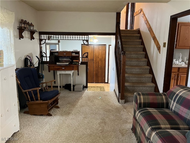 view of carpeted living room