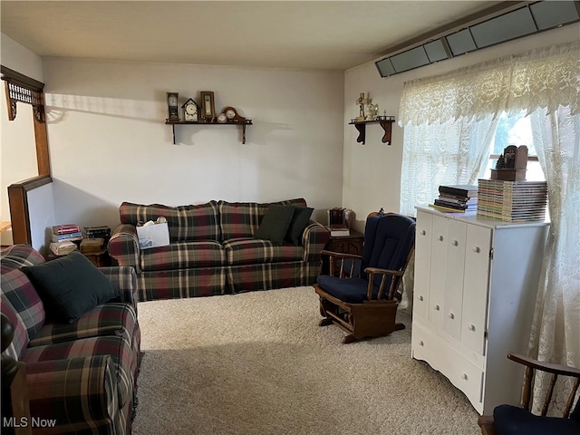 view of carpeted living room