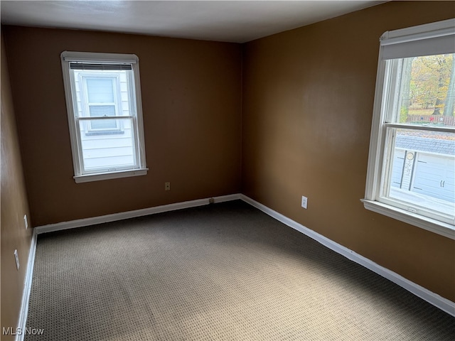 empty room featuring carpet floors