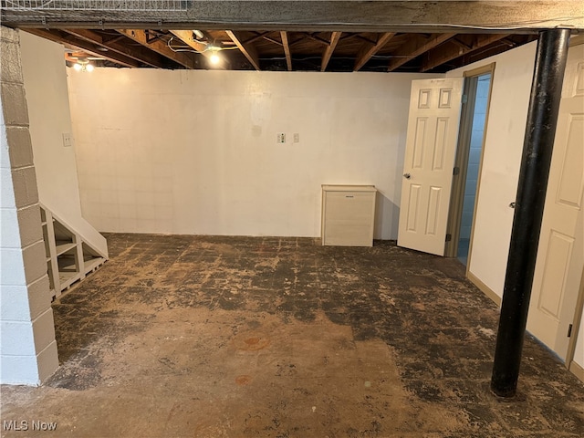 view of basement