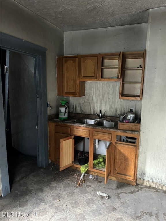 kitchen featuring sink and radiator