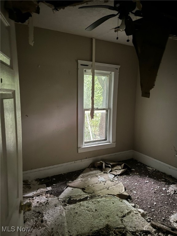 miscellaneous room featuring ceiling fan