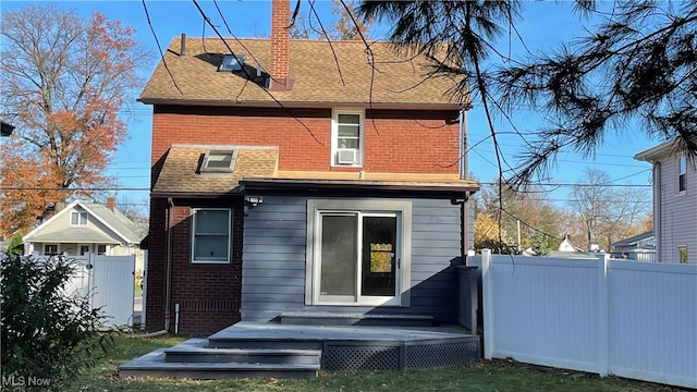 view of rear view of property