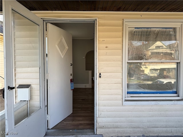 view of doorway to property