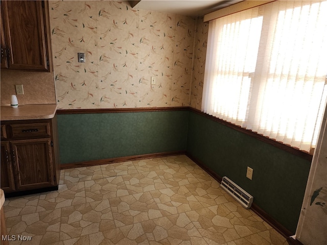 view of unfurnished dining area