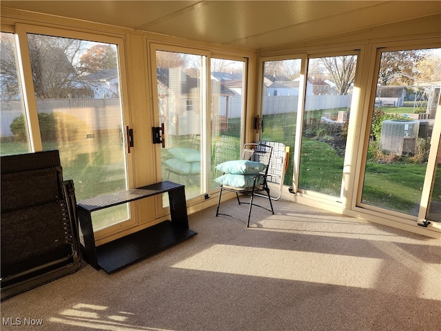 sunroom with plenty of natural light