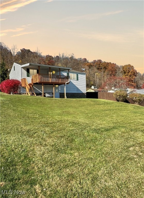 exterior space with a wooden deck