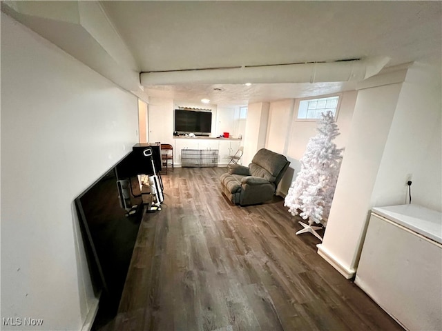 interior space with wood-type flooring