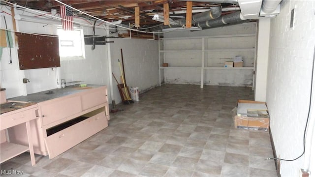 view of basement