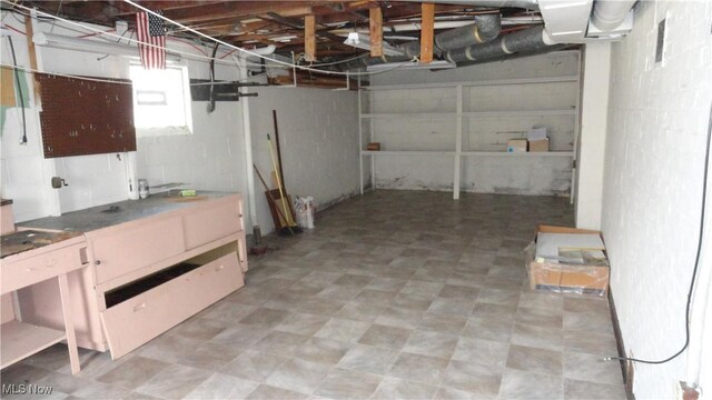 130 Clearview Ave, Weirton, WV 26062 - below grade area with tile patterned floors