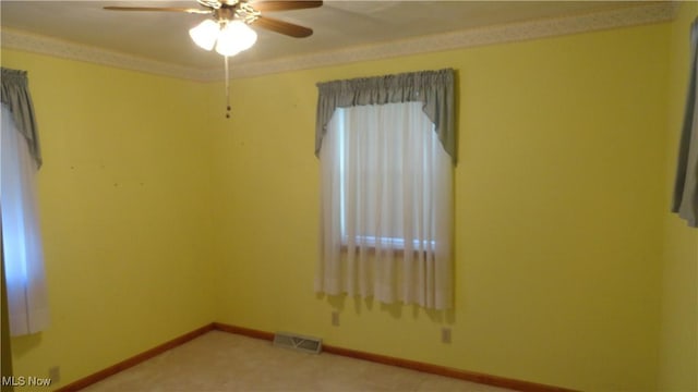 130 Clearview Ave, Weirton, WV 26062 - unfurnished room with ceiling fan and light colored carpet