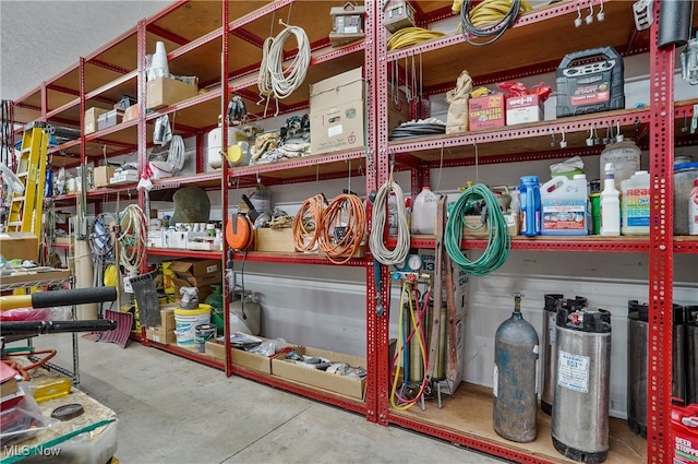 view of storage area