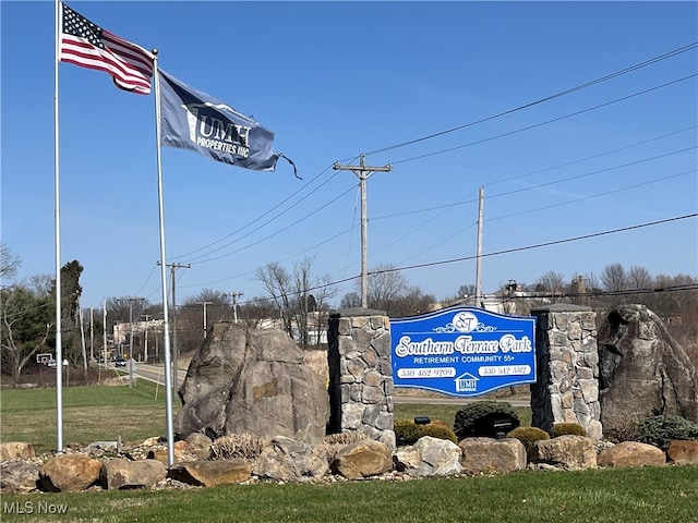 view of community sign