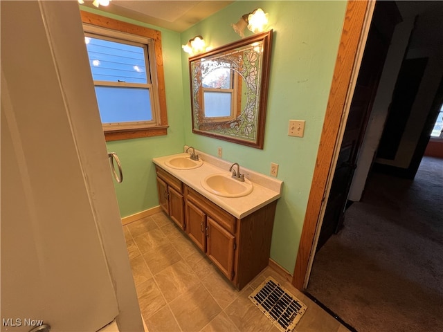 bathroom with vanity