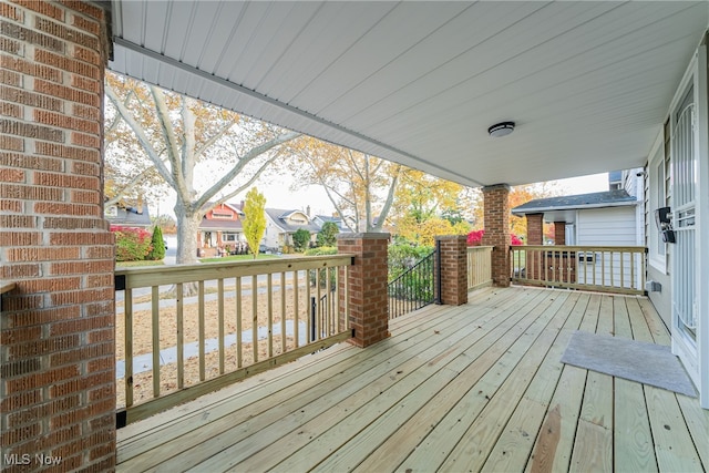 deck featuring a residential view