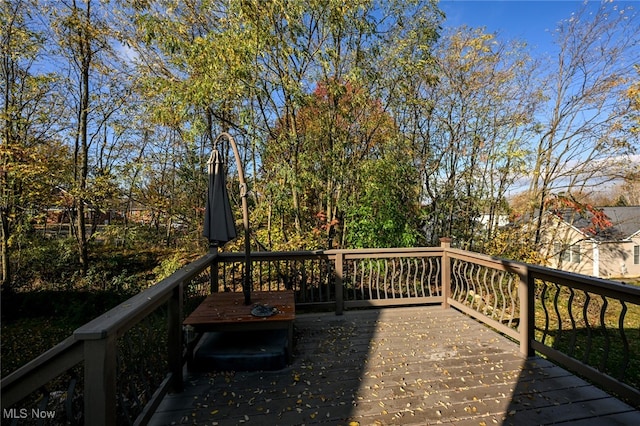 view of wooden deck